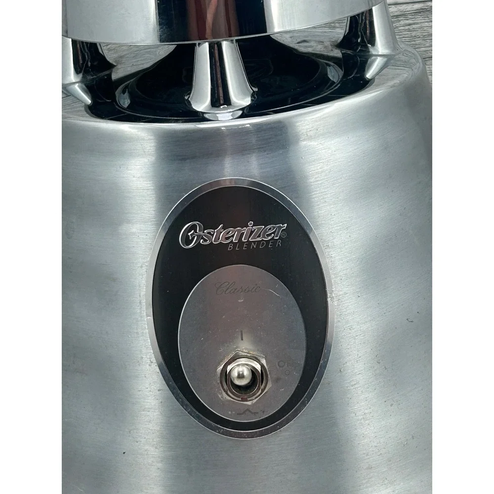 Osterizer Classic Blender Brushed Chrome‎ Beehive Metal Base 600W Glass Jar 564A
